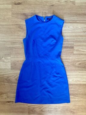 French Connection Cerulean Blue Sleeveless Sheath Dress 4 Classic